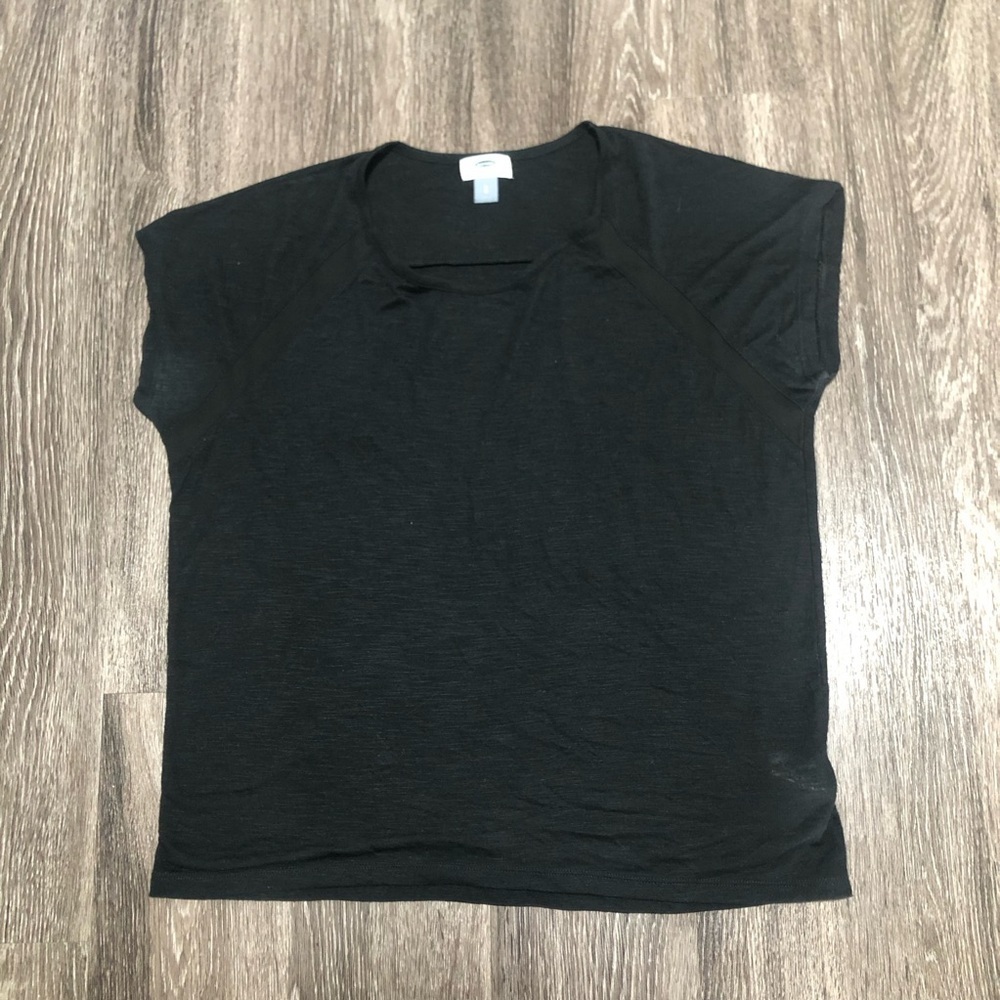 Old Navy Black Active/Athleisure Slouchy Cap Sleeve Top Size S